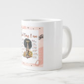 クリスチャン祈の黒い女王メラニンのシエスタ女性 ジャンボコーヒーマグカップ (正面右)