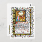 クリスチャン祈りの言葉と出生 ポストカード (正面/裏面)