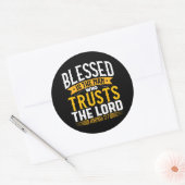 クリスチャン祈りの言葉イエズロード神救い聖書 ラウンドシール (封筒)