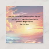 クリスチャン祈りの言葉サンセットスカイ天国 スクエア名刺 (裏面)