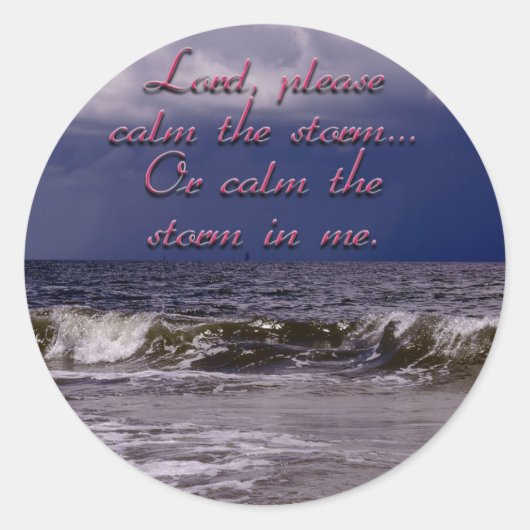 クリスチャン祈りの言葉シール ラウンドシール (正面)