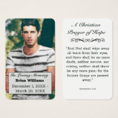 クリスチャン祈りの言葉ソンフォト葬儀カード (正面&裏面)