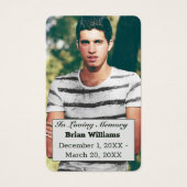 クリスチャン祈りの言葉ソンフォト葬儀カード (正面)