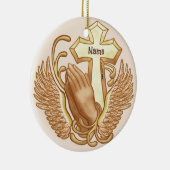 クリスチャン祈りの言葉ハンズクロスオーナメント セラミックオーナメント (右)