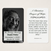 クリスチャン祈りの言葉パパ写真追悼式カード (正面&裏面)