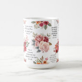 クリスチャン祈りの言葉ピーチフローラ コーヒーマグカップ (中央)