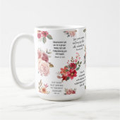 クリスチャン祈りの言葉ピーチフローラ コーヒーマグカップ (左)