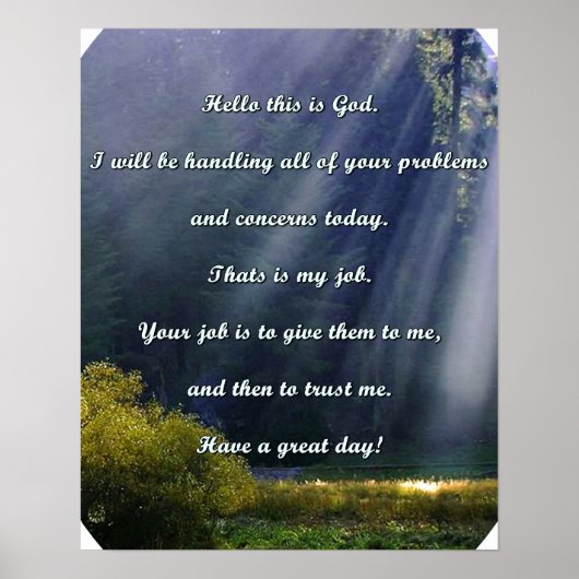 クリスチャン祈りの言葉ポスター ポスター (正面)