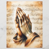 クリスチャン祈りの言葉ヴィンテージスクラップブック紙 (正面)