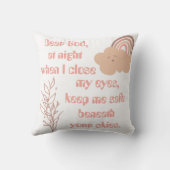 クリスチャン祈りの言葉子供へピンク | クッション (裏面)