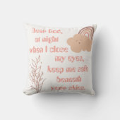 クリスチャン祈りの言葉子供へピンク | クッション (正面)