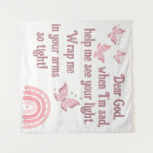 クリスチャン祈りの言葉子供へピンク | タペストリー (正面(横))