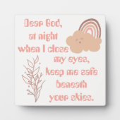 クリスチャン祈りの言葉子供へピンク | フォトプラーク (正面)