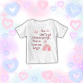 クリスチャン祈りの言葉子供へピンク | ベビーTシャツ