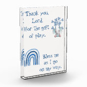 クリスチャン祈りの言葉子供へブルー | フォトブロック (左)