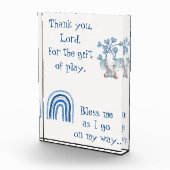 クリスチャン祈りの言葉子供へブルー | フォトブロック (右)