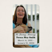 クリスチャン祈りの言葉母フォトメモリアル葬儀カード (正面)