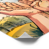 クリスチャン祈ウォール芸術プリントを絶つことなく ポスター (角)