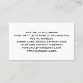 クリスチャン神に完全に頼るカエル 名刺 (裏面)