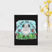 クリスチャン私の羊は私の声と私の後を追よだれかけを聞く カード (黄色い花)