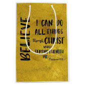 クリスチャン私はすべての事を行うことができるKJV聖書の聖句 ミディアムペーパーバッグ (正面)
