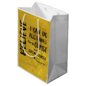 クリスチャン私はすべての事を行うことができるKJV聖書の聖句 ミディアムペーパーバッグ (裏面アングル)