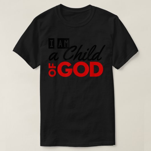 クリスチャン私は神の子である Tシャツ (デザイン正面)