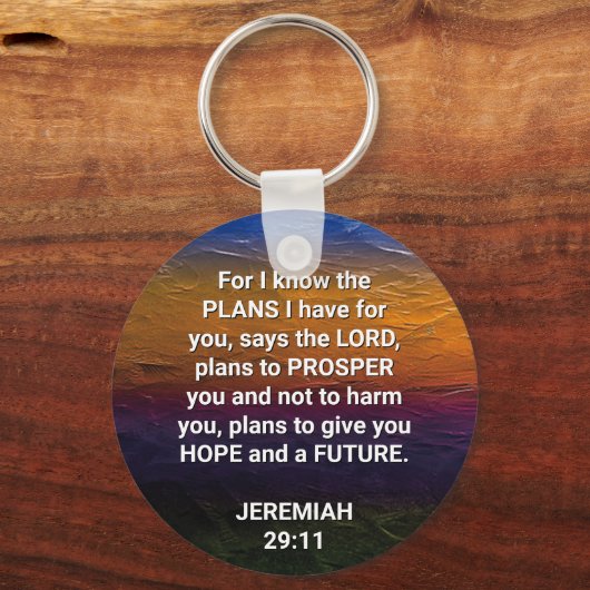 クリスチャン私は計画を知っているエレミヤ29:11 キーホルダー (正面)