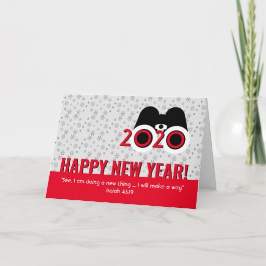 クリスチャン私は2020年の新年に新しいことをしている シーズンカード (正面)