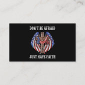 クリスチャン米国国旗を恐れてはいけない 名刺 (裏面)
