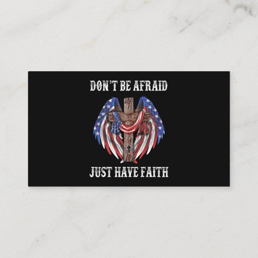 クリスチャン米国国旗を恐れてはいけない 名刺 (裏面)