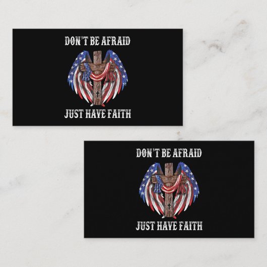 クリスチャン米国国旗を恐れてはいけない 名刺 (正面/裏面)