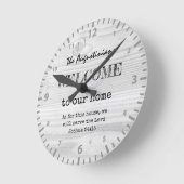 クリスチャン素朴歓迎 ラウンド壁時計 (傾斜)