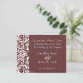 クリスチャン結婚の任意のカスタム色 インビテーションポストカード (スタンド正面)