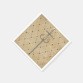 クリスチャン結婚ズクロスとリングや輪ナプキンス スタンダードカクテルナプキン (角)