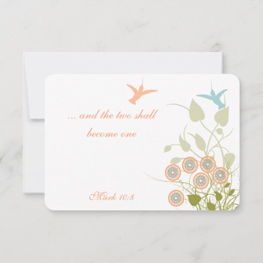 クリスチャン結婚ズラバードハミングバードフローラ 出欠カード (裏面)