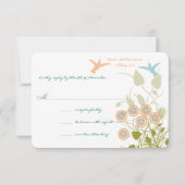 クリスチャン結婚ズラバードハミングバードフローラ 出欠カード (正面)