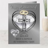 クリスチャン結婚ダイヤモンド記念日カード カード (正面)