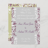 クリスチャン結婚フローラズグレープツイストプラムグレー ポストカード (正面/裏面)