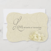 クリスチャン結婚リニューアルの誓いの招待状-バラ 招待状 (正面)