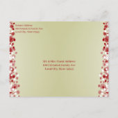 クリスチャン結婚式招待状カルメル&ブルーベリー インビテーションポストカード (裏面)