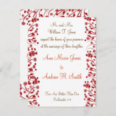 クリスチャン結婚式招待状カルメル&ブルーベリー インビテーションポストカード (正面/裏面)