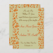 クリスチャン結婚式招待状カルメル&ブルーベリー インビテーションポストカード (正面/裏面)