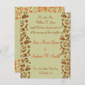 クリスチャン結婚式招待状カルメル&ブルーベリー インビテーションポストカード (正面/裏面)