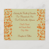 クリスチャン結婚式招待状カルメル&ブルーベリー インビテーションポストカード (裏面)