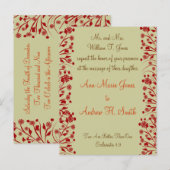 クリスチャン結婚式招待状カルメル&ブルーベリー インビテーションポストカード (正面/裏面)