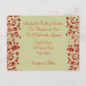 クリスチャン結婚式招待状カルメル&ブルーベリー インビテーションポストカード (裏面)