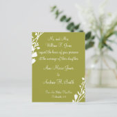 クリスチャン結婚式招待状ネイチャーズグリーン&ブルー インビテーションポストカード (スタンド正面)