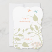 クリスチャン結婚式招待状ハミング鳥の花 招待状 (裏面)