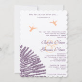 クリスチャン結婚式招待状ハンミバードプラムコーラル 招待状 (裏面)